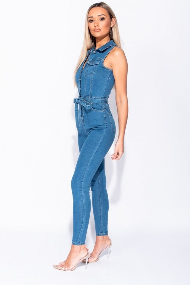 Apolonia Jumpsuit Mid Blue Par