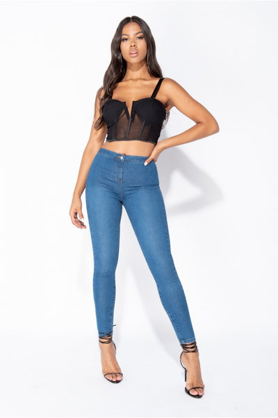 Roksana Pari Jeans Mid Blue Par