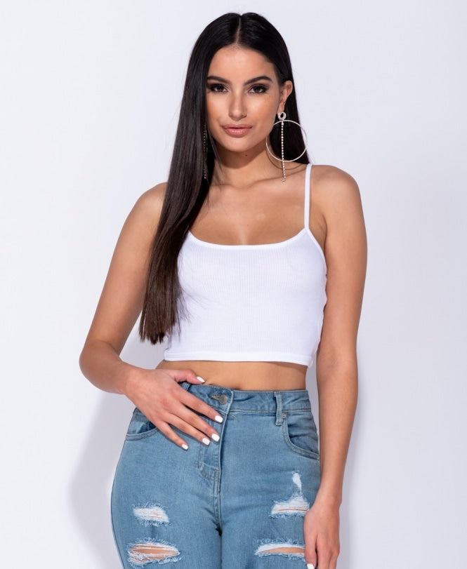 Leo Cami Top White