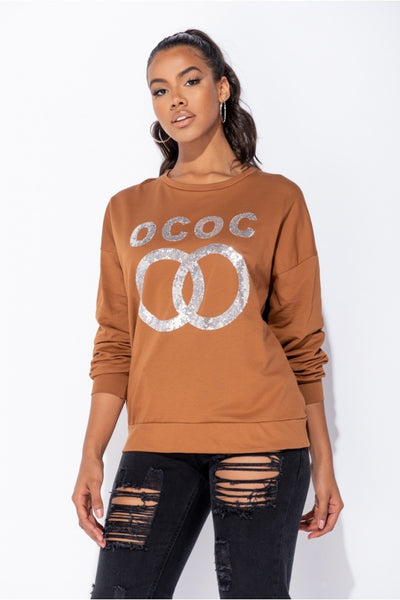Kaja  Sweat Shirt  Rust.